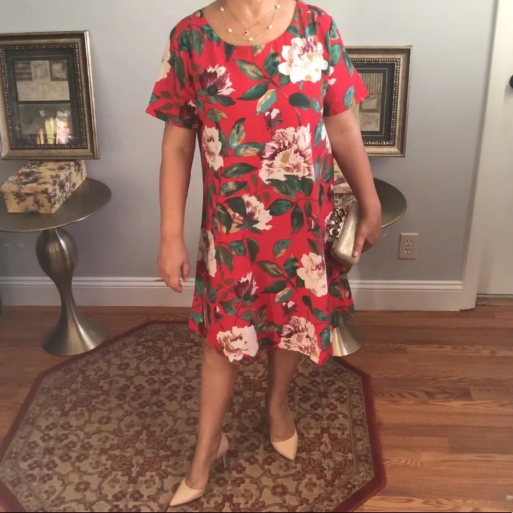 NWOT  Cotton MIDI Dress loose and breathable Linen - Picture 4 of 16